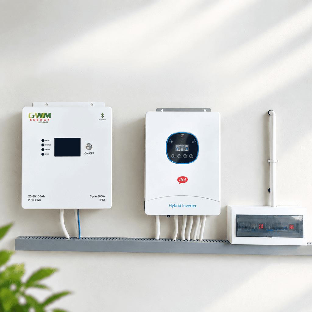 2.56kWh LiFePO4 lithium battery with hybrid inverter in Pakistan