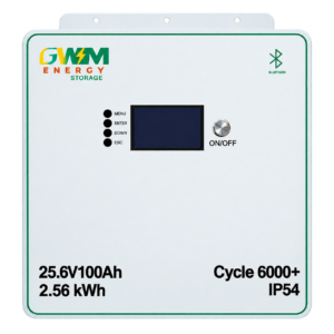 GWM Energy 25.6V 100Ah 2.56kWh LiFePO4 lithium battery with Bluetooth display